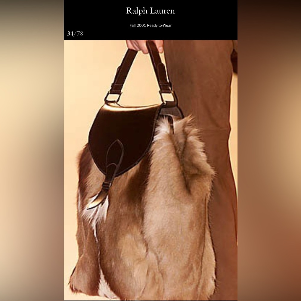 Ralph Lauren Collection Fall 2001 Springbok Hair Shoulder Bag